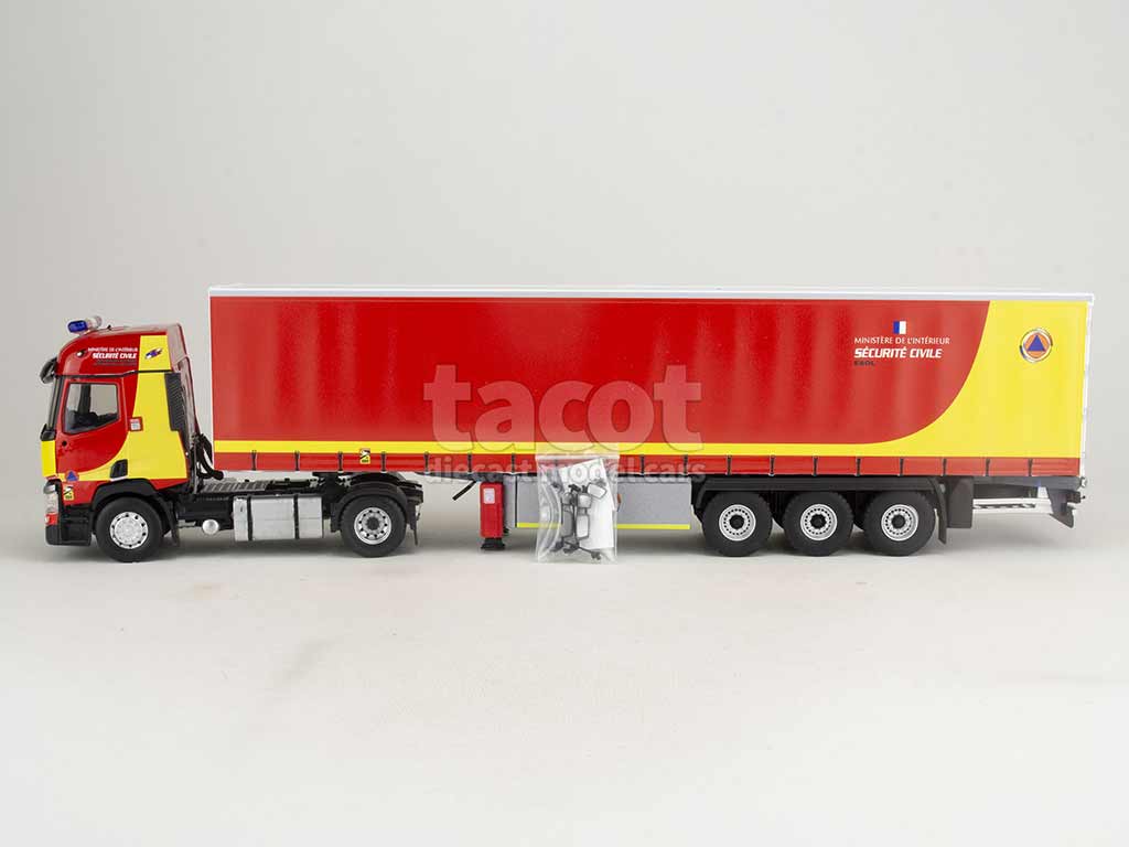 103746 Renault T460 Semi Tautliner Pompiers 
