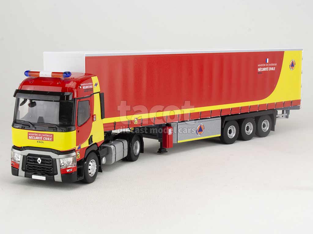 103746 Renault T460 Semi Tautliner Pompiers 
