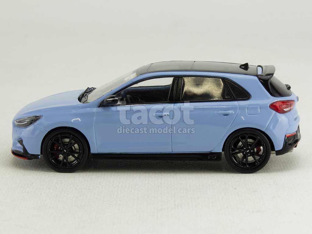 Hyundai I30 N 2022 Bleu Clair – Miniature 1/43 IXO MOC335.22 – Métal