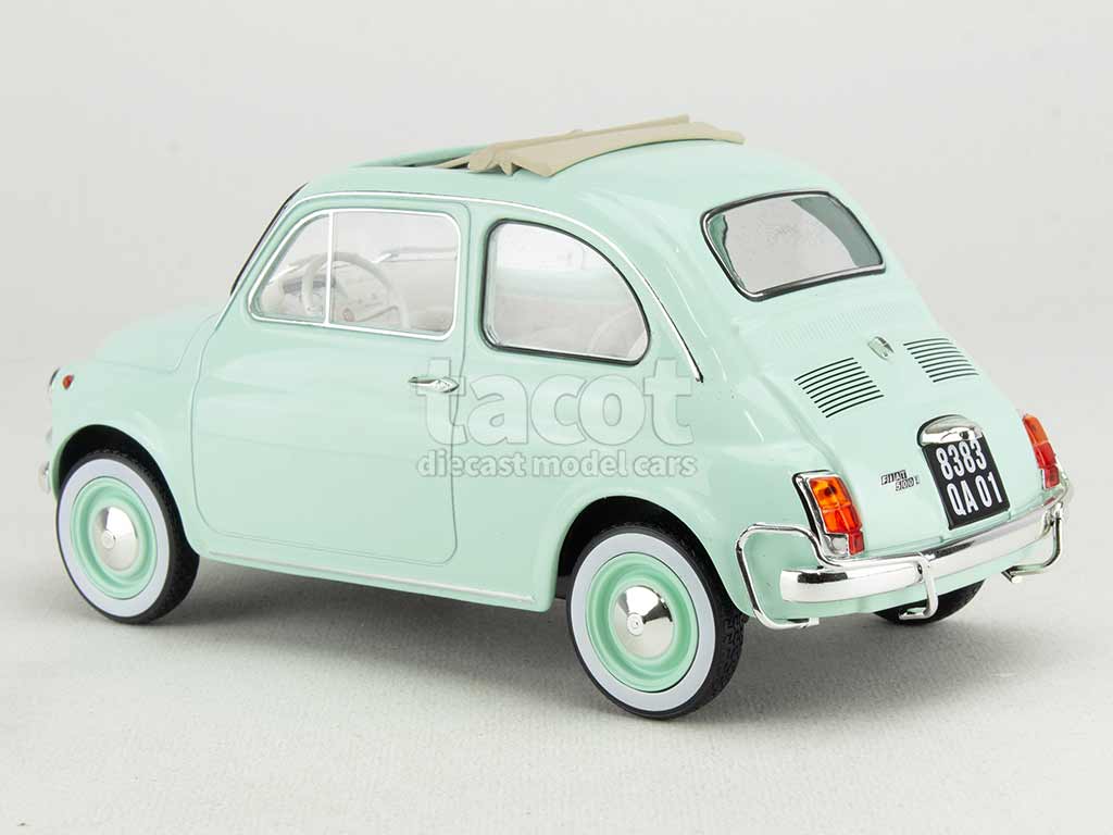 Norev 187777 Fiat 500 L 1968 Bleu Pastel - Coffret Naissance 1/18 - NEUF En Précommande