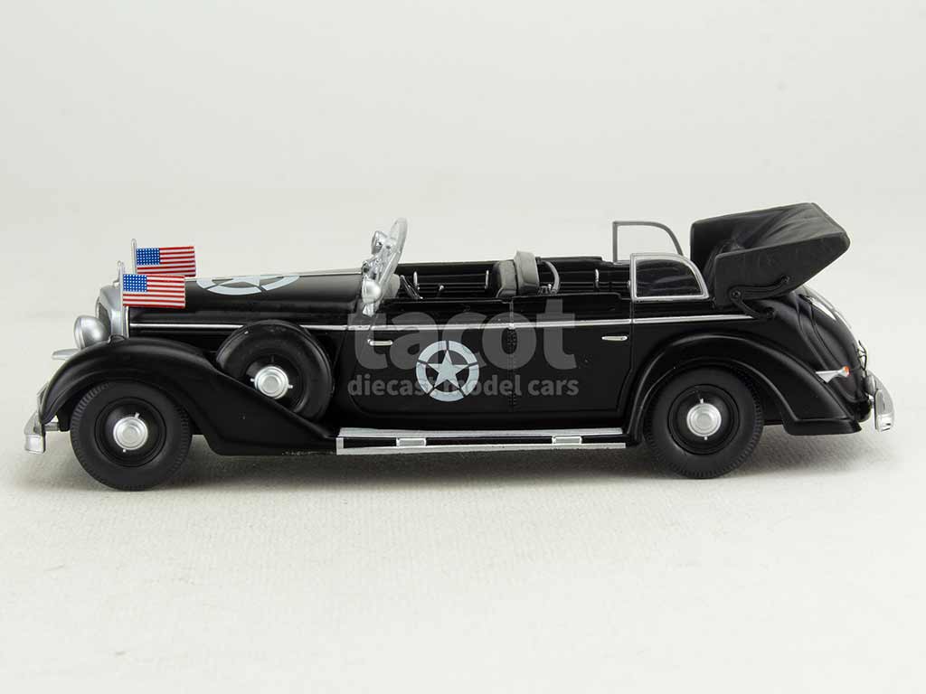 Scale 1/43 Mercedes 770 K Wehrmacht Avec Officier Et Chauffeur 1941