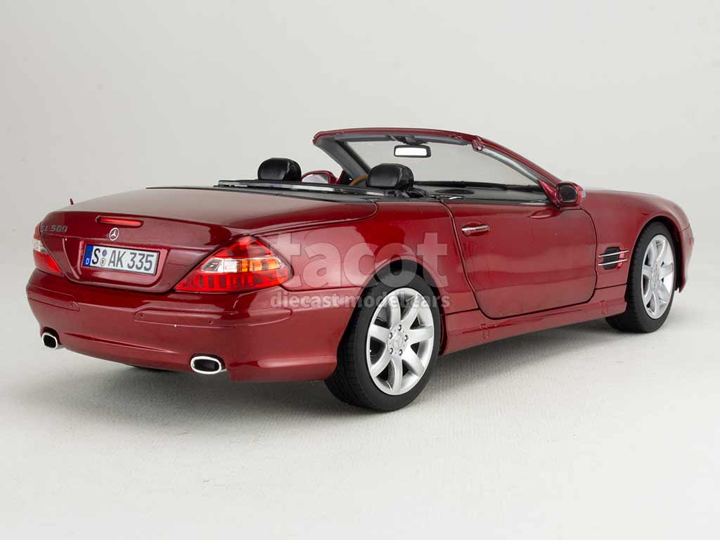 Modèle Réduit Mercedes 500 SL 2003 Norev échelle 1/18 - Couleur Noire, Neuve