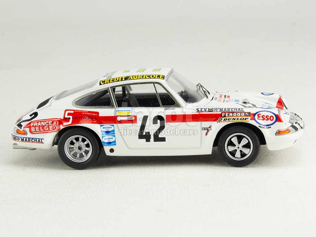 Trofeu Porsche 911s Coupe N 39 11. 24h Le Mans 1971 Guy Verrier Gerard Foucault 1 43 Orange