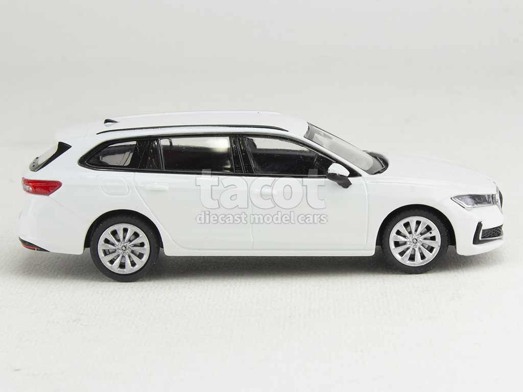 Miniature Skoda Superb IV Combi 2023 Blue Enrergy - 1/43 - Die Cast Car Abrex