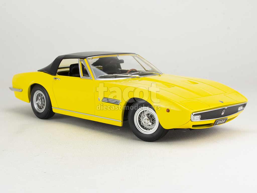 Maserati Ghibli Spyder 1970 Miniature KK-Scale 1/18, Métal Vert, Neuve Sous Boîte