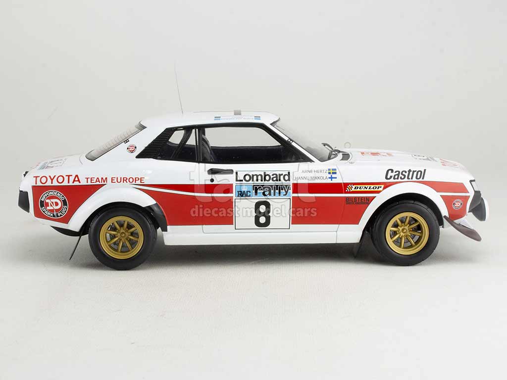 Miniature IXO 1/18 - Toyota Celica 2000 GT RA21, N°8, H. Mikkola, RAC Rally 1977