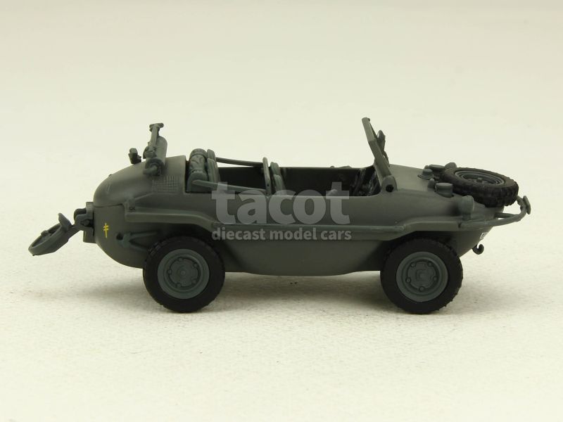 Miniature Volkswagen Schwimmwagen Type 166 1943 – ODEON échelle 1/43, Véhicule Militaire Sable, Neuve