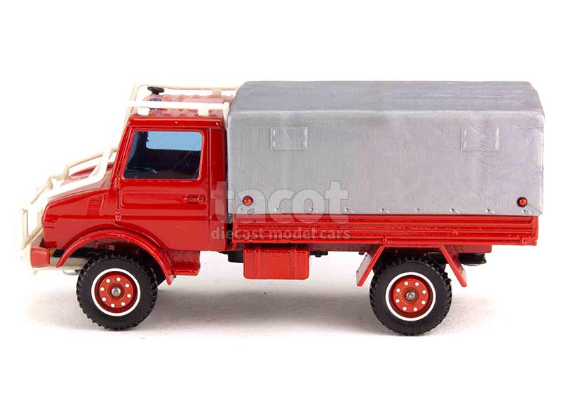 Miniature MERCEDES BENZ Unimog U 5000 blanc avec grue NZG NZG9113 | Collect World