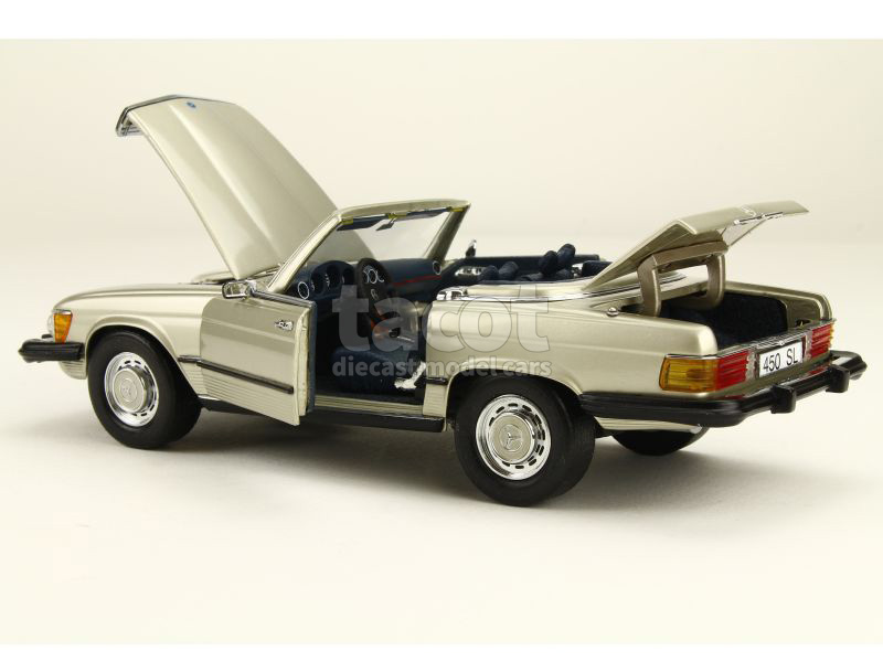 Modèle Réduit Ancienne Mercedes 450 SL Cabriolet Par Polistil - Échelle 1:25, Couleur Bleu