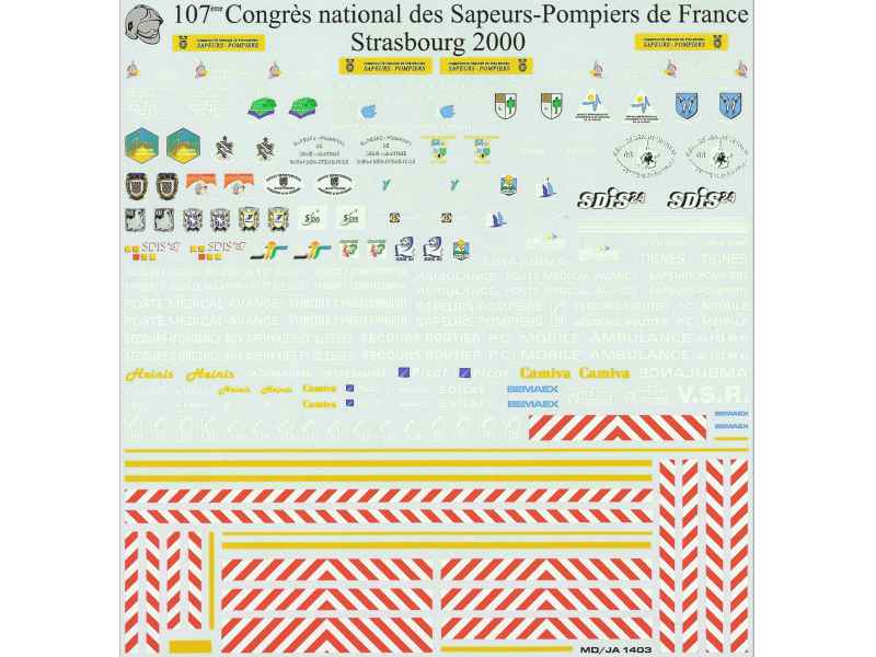 30510 Divers Décals Pompiers