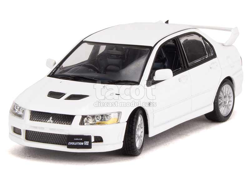 Mitsubishi Lancer EVO VII Jaune AUTOART 1/18 - Modèle Réduit