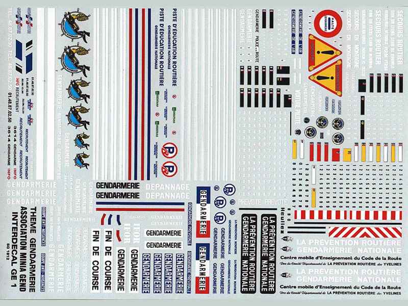 42977 Divers Decals Gendarmerie