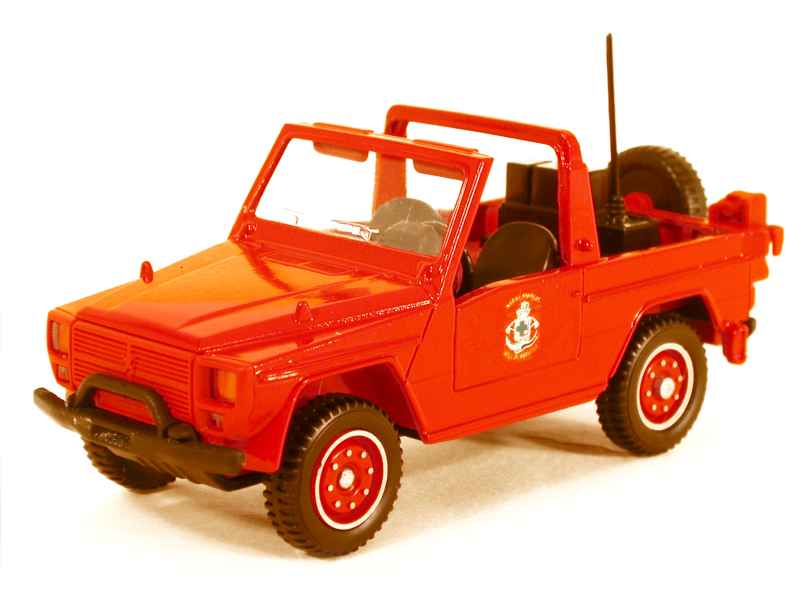 Peugeot P4 rouge POMPIERS (Solido référence 4835) - Voiture miniature 1