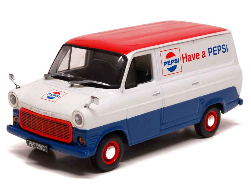 レア品1/43MINICHAMPS Ford Transit 1971Pepsi Ford - Transit 1971 - Minichamps - 1/43 - Autos Miniatures Tacot
