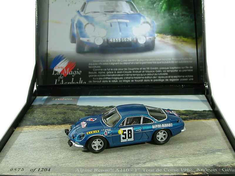 Modèle Réduit Alpine A110 Tour De Corse 1969 échelle 1/43 - Hachette - Très Bon état