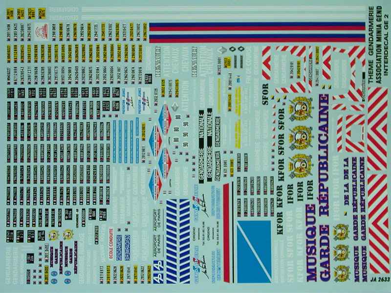 47018 Divers Decals Gendarmerie