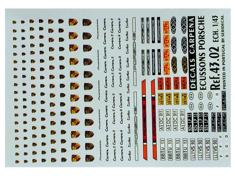 49238 Divers Decals Ecussons Porsche