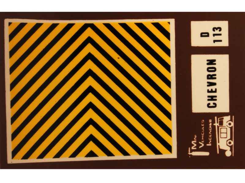 Décalcomanies Chevrons Jaune Noir Rouge Blanc 120x80 Mm – Échelle 1/160 1/220 INTERDECAL