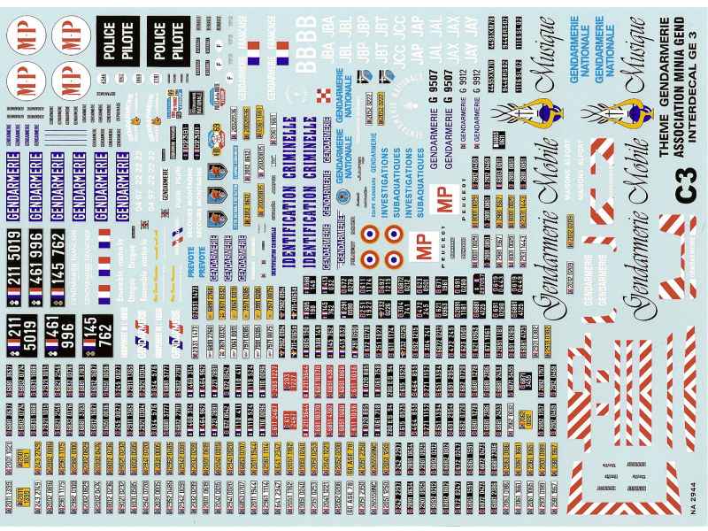 49663 Divers Decals Gendarmerie