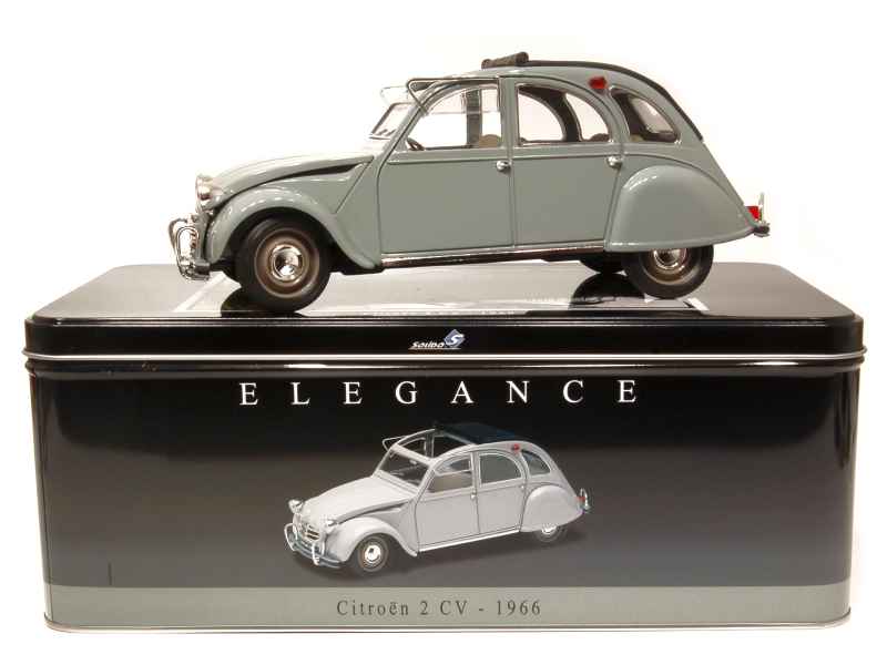 Miniature Citroen 2CV Grise 1966 Boite cadeau metal - francis