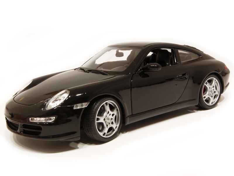 Porsche 911 / 997 Carrera S Noire 2007 Welly 18004BK - Miniatures Autos  Motos