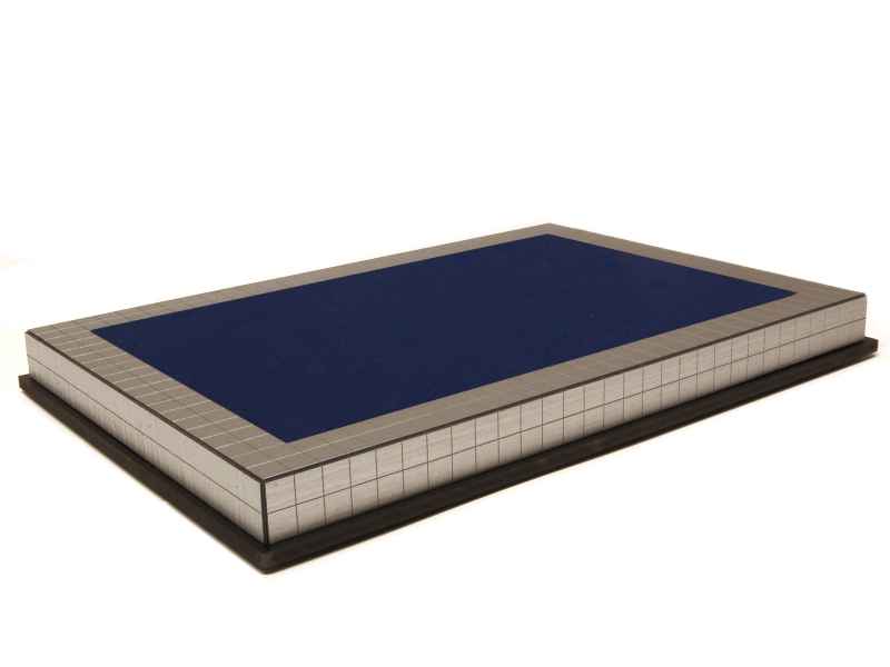 54347 Divers Socle Aluminium/Velours Bleu 1/18