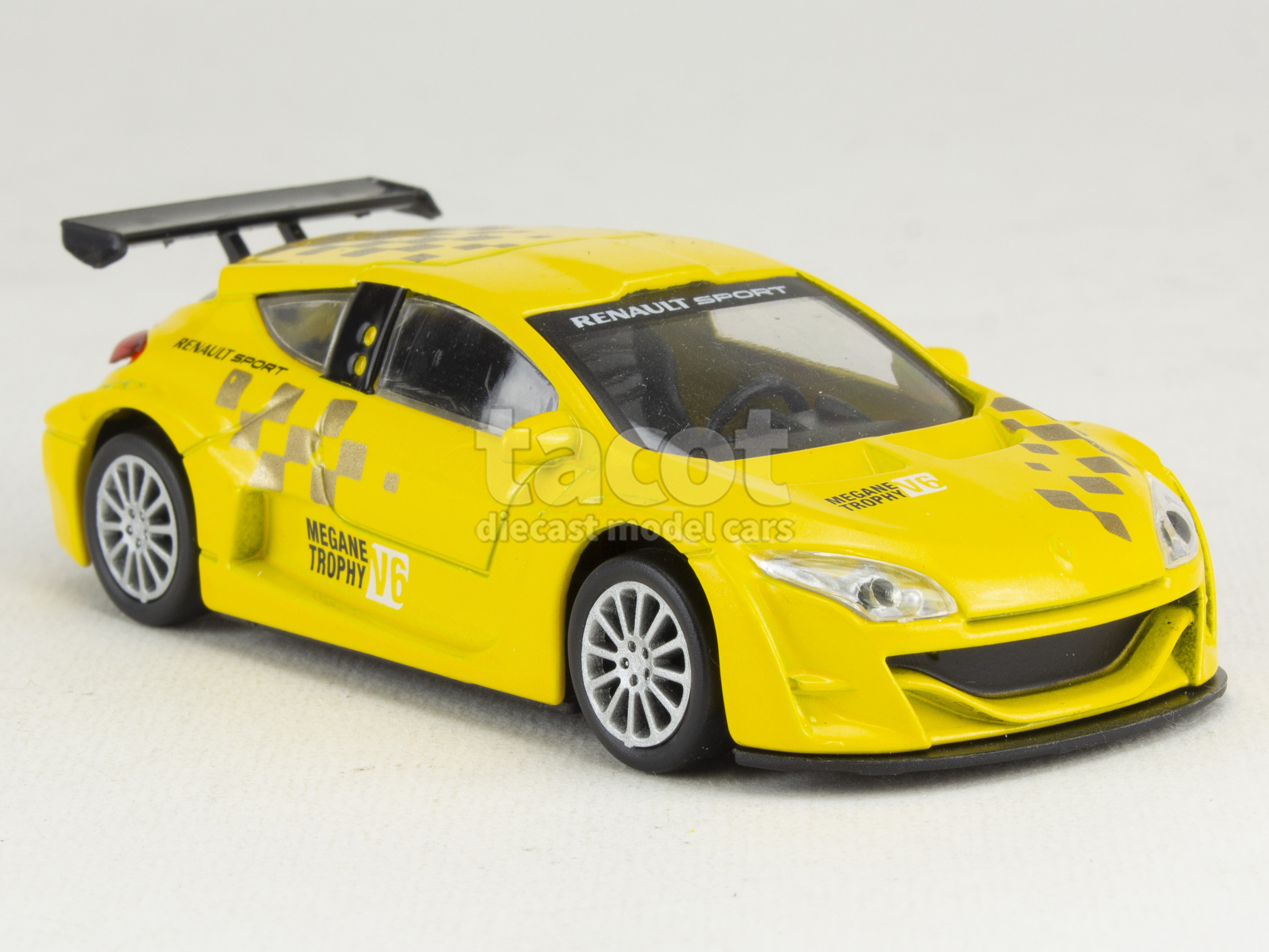 Voiture Miniature Renault Mégane Trophy Jaune - Échelle 1/43, Modèle Concept Car