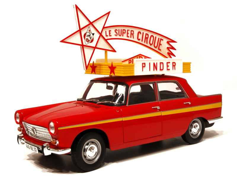 Peugeot 204 berline 4 portes (1968) rouge pourpre Vive les Mariés