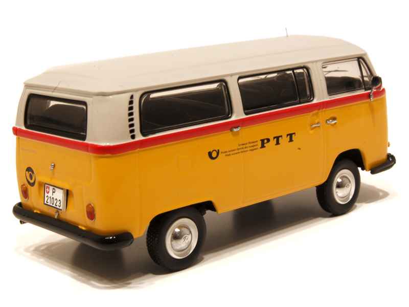 VW Combi T2a Baywindow – Schuco 1/18 – Blanc – Modèle Endommagé (damaged) – Occasion