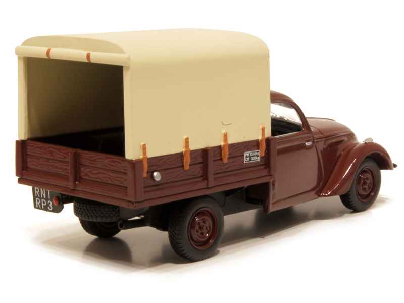 Starter 1/43 Peugeot 202 Pick-up Bâché - Noir - Ste Magdeleine - Miniature Résine