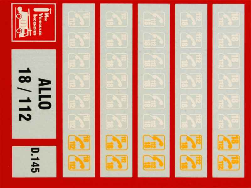 60633 Divers Decals Pompiers