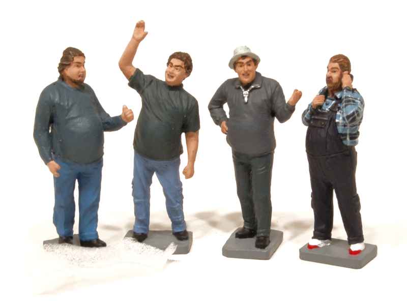 Lot De 2 Figurines 1/18 Routiers Allemands Ludolfs Schuco Minichamps - Résine à Peindre - Collection Mercedes