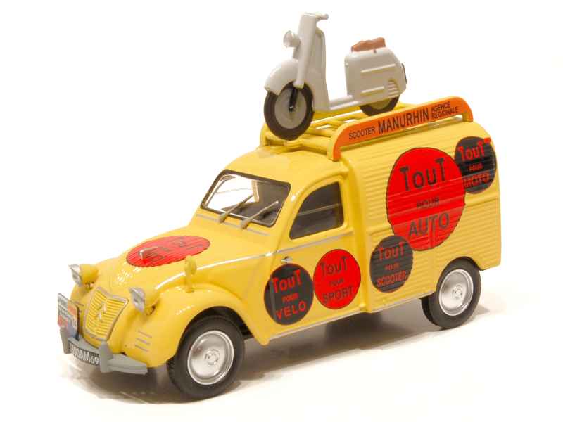 Modèle Réduit Citroën 2CV Fourgonnette "Allo Dépannage" 1966 - Échelle 1/43 - Eligor - Métal - Occasion Bon état
