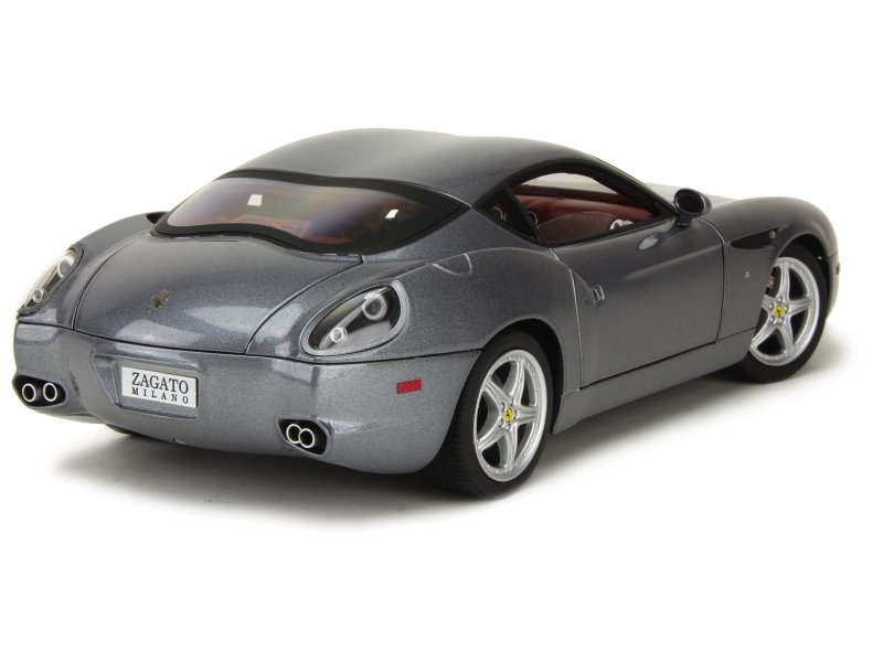 FERRARI  575 GTZ ZAGATO Gris Au 1/18 De HOT WHEELS ELITE P9915 Voiture Miniature