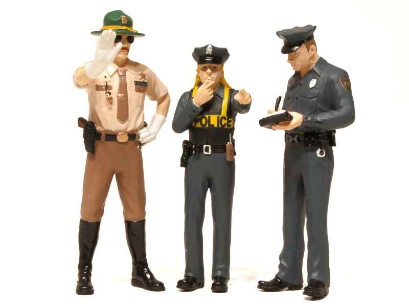 Divers Set Figurines Police Motor Head 1/18 Autos Miniatures Tacot