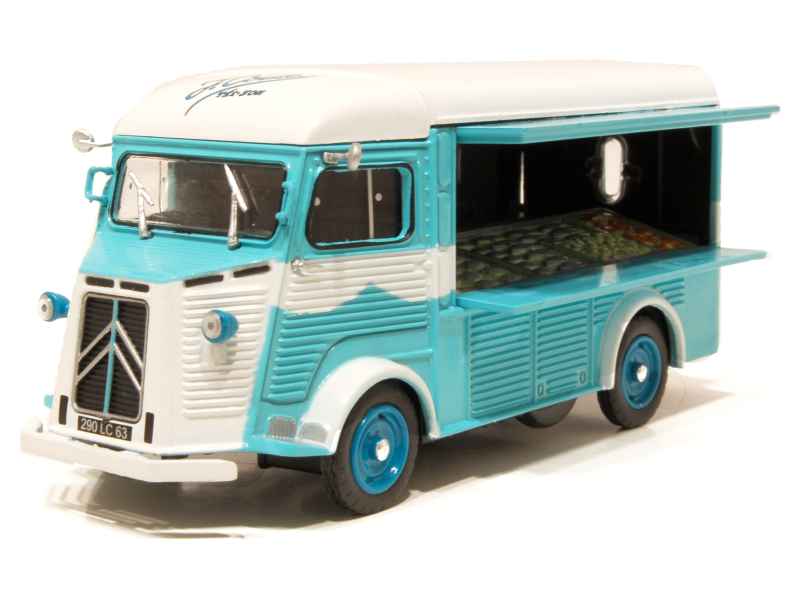 Miniature Citroën HY Bureau Mobile Poste 1964 - Atlas 1:43 - Jaune - Boîte Souple - Comme Neuf