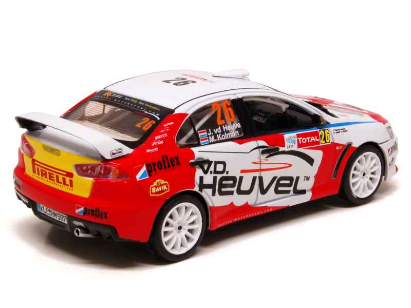 Modèle Réduit Rallye Mitsubishi Lancer Evo X - Rallye D'Ypres 2011 - Échelle 1/43 IXOMODELS - Neuf