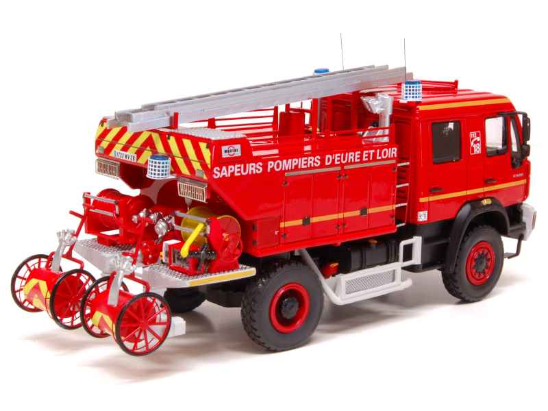 Miniature MAN LE 14.220 Bemaex FSR Pompiers - Alerte 1/43 - Résine - Neuve
