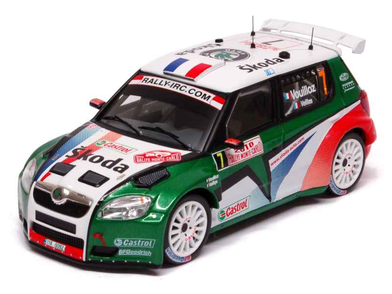 Modellino IXO 1:43 Skoda Fabia S2000 - Monte Carlo Rally 2010 #7 Vouilloz & Viellas
