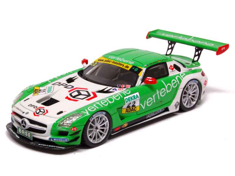 Diecast model cars Mercedes SLS 1/18 Minichamps coupe AMG (C197) yellow 2010 - A