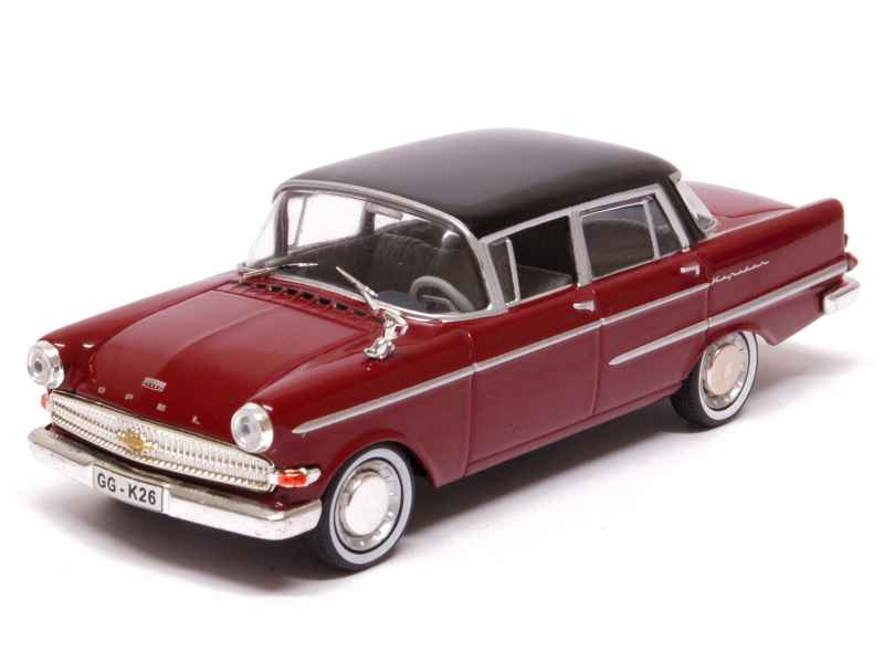 Modèle Réduit Opel Kapitän P2 6 - Échelle 1/43 - Couleur Bordeaux/toit Noir - Neuf Dans Sa Boîte White Box