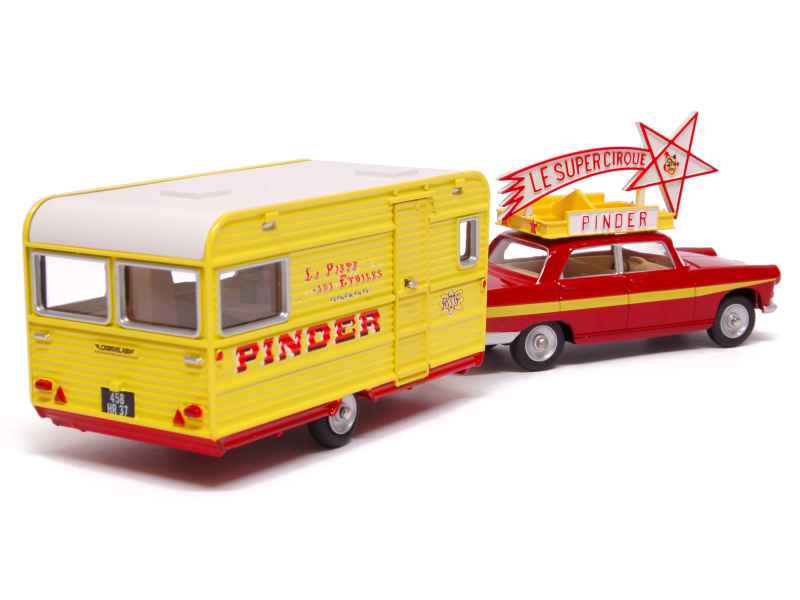 Norev 1:43 – Peugeot J7 + Caravane Cirque Pinder – Miniature De Collection