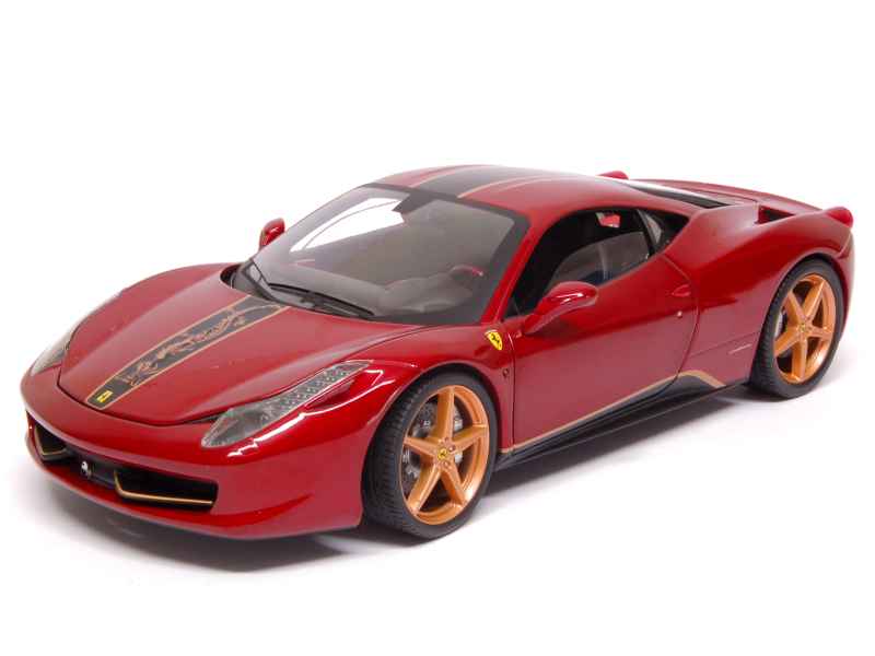 Ferrari 458 Italia China Edition - Hot Wheels Elite 1/18 - Rouge - BCK12