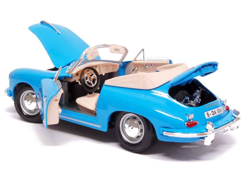 Des antiquités francaises | Porsche 356 (1961) Red color 1/18 Burago made in Italy