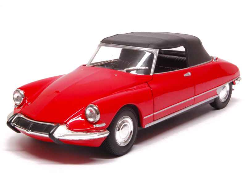 Miniature Voiture CITROËN DS 19 Cabriolet Rouge - Échelle 1/36 - Marque WELLY - Occasion