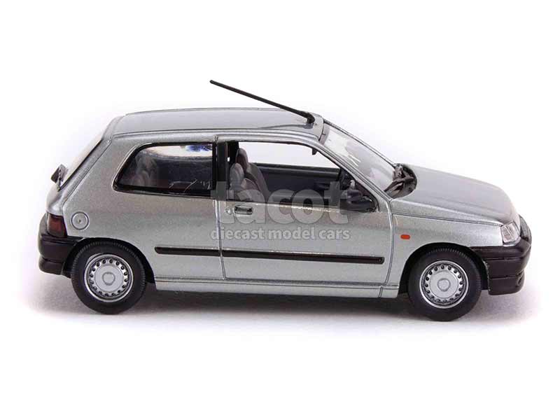 Norev 1/43 – Renault Clio 1990 Gris Métal, 3 Portes, Réf 7711780928
