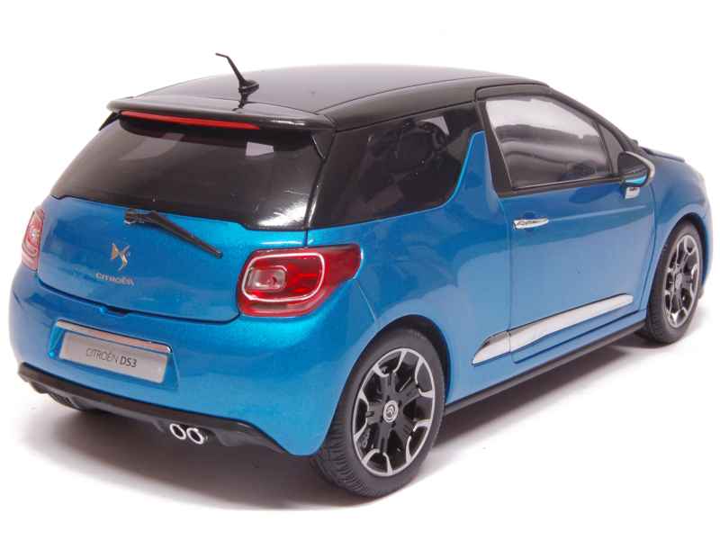 Voiture Miniature Norev Citroën DS3 Blanche Toit Bleu - Échelle 1/18, Occasion