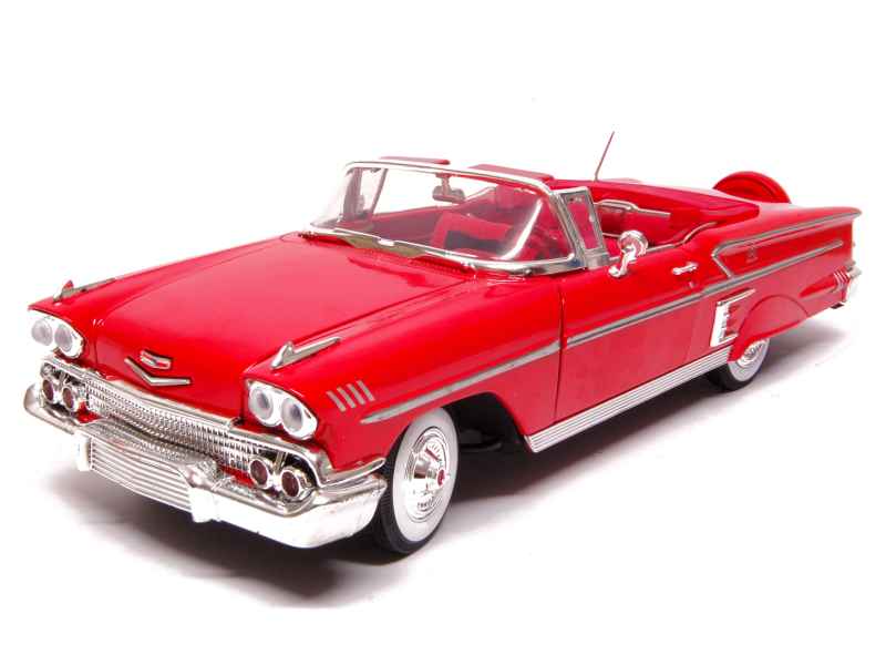 1958 Chevrolet Impala Convertible Lowrider Red Metallic 1/24 motormax 79025r