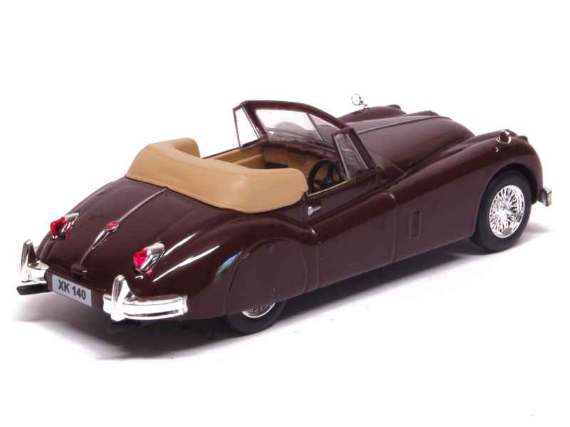 Miniature Jaguar XK 140 – Quiralu – Échelle 1:43 – Rouge – Métal – Neuve