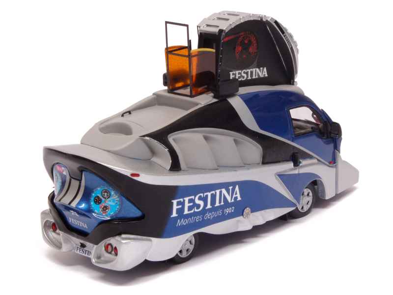 Miniature KIA Frontier Festina 2010, Bleu, 1/43, Perfex 205, Véhicule Publicitaire Tour De France